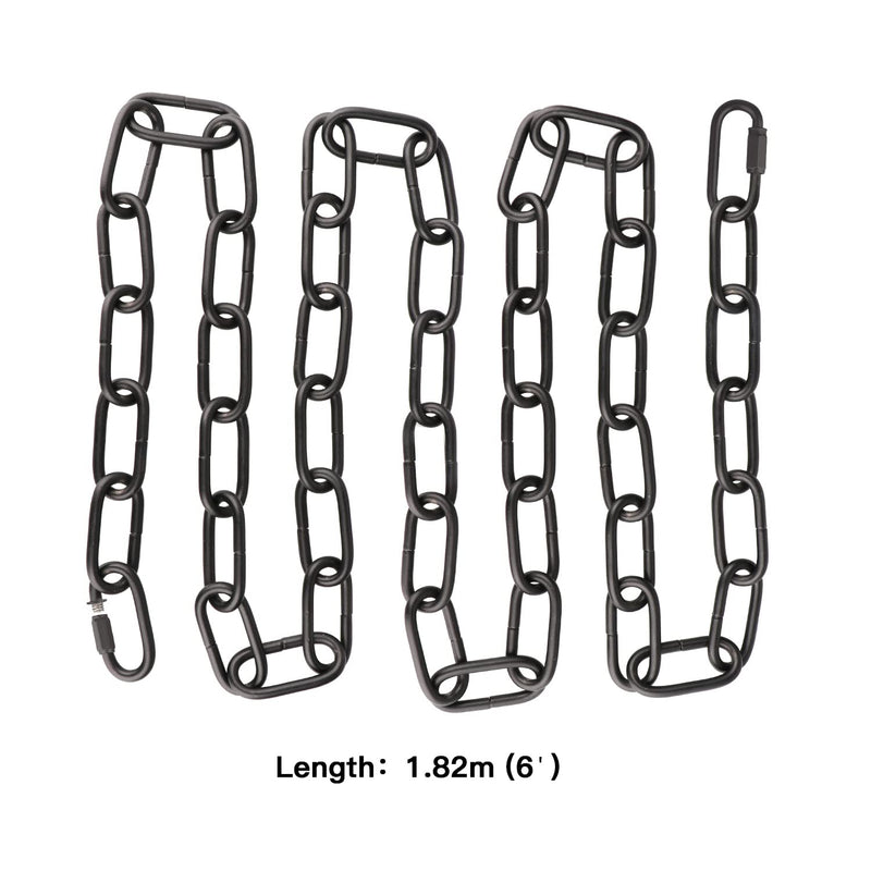 Lighting Chain, 6 feet Black Lighting Fixture Chain, Metal Chandelier Chain Extension, Pendant Lamp Fixture Chain with Connection Locks, Heavy Duty Chandelier Chain for Hanging Light(6' - Black) - NewNest Australia