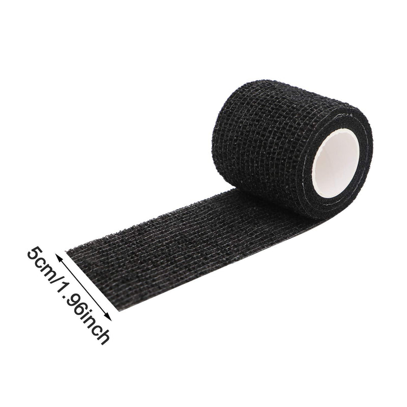 Self-Adhesive Bandage Black Adhesive Bandage Elastic Bandage 9 Rolls Breathable Self-Adhesive Wrap Elastic Tattoo Grip Tape For Tattoo Grip Cover Wrist Sprains Swelling - NewNest Australia