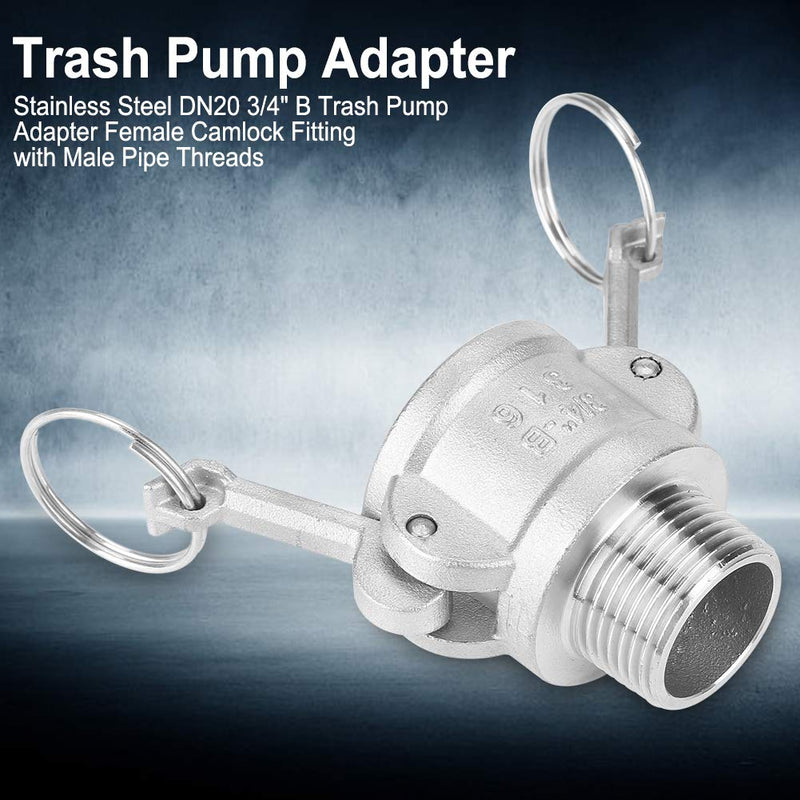 B Trash Pump Adapter, DN20 3/4" Stainless Steel Female Camlock Adapter - NewNest Australia