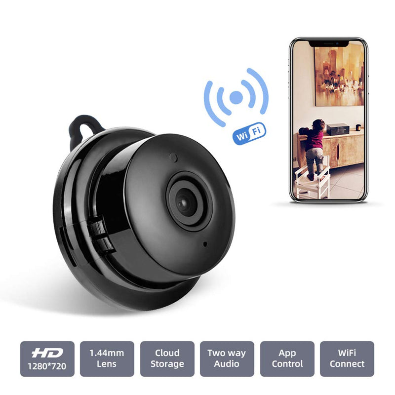 2.4Ghz Wifi Mini Security Camera Supports Two-Way Audio, Night Vision,1080P Resolution, Pet Baby Monitor, Home Security Camera Motion Detection Indoor Camera With Micro SD Card Slot - NewNest Australia