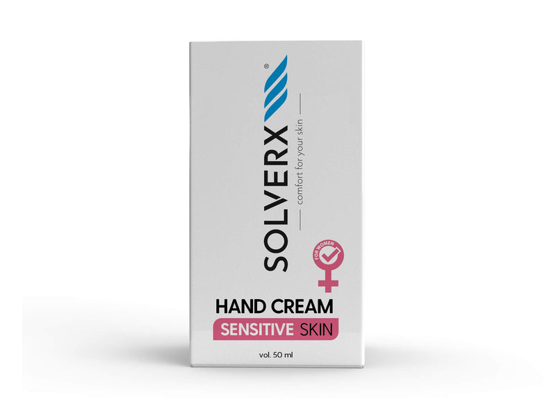 SOLVERX Hand Cream for Sensitive Skin - Intensive Hand Moisturiser with Active Natural Ingredients - 50 ml - NewNest Australia