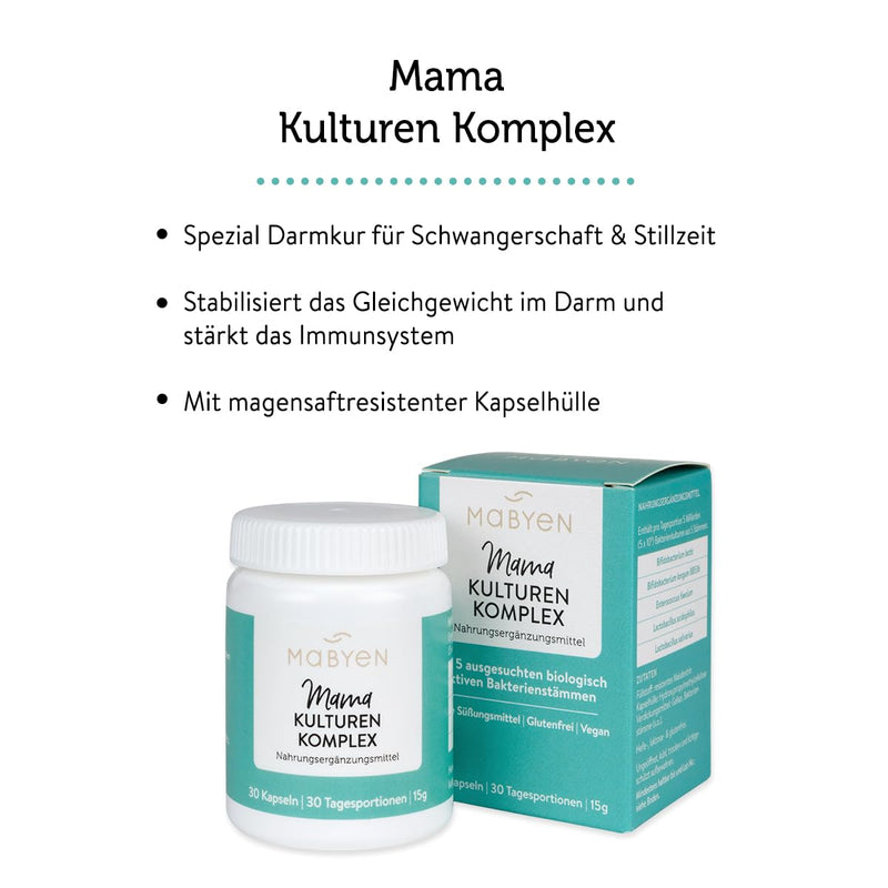 Mabyen Mama Cultures Complex | Probiotics Intestinal Restoration Pregnancy And Breastfeeding | Dietary Supplement | Intestinal Flora Building For Pregnant Women And Mothers | For Healthy Digestion - NewNest Australia