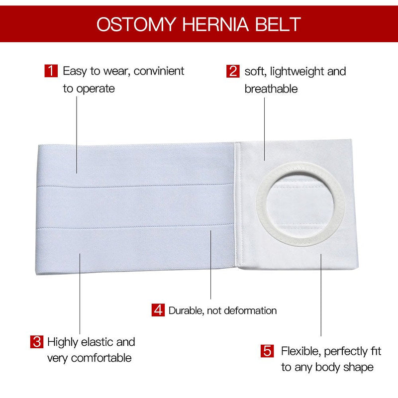 Men Or Women Medical Ostomy Belt Ostomy Hernia Support Belt Abdominal Stoma Binder Brace Abdomen Band Stoma Support (Hole 3.14") for Colostomy Patients to Prevent Parastomal Hernia Stoma Opening (XS) XS - NewNest Australia