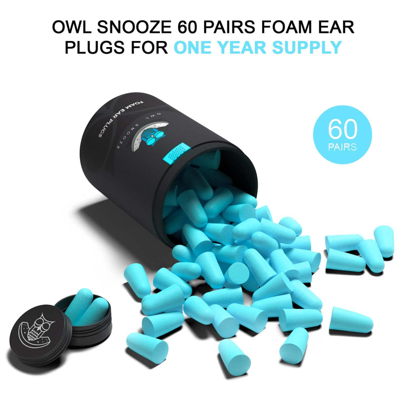 Ear Plugs for Sleeping The Best Noise Cancelling Ear Plugs for Sleeping by Owl Snooze 60 Pairs 38dB Highest SNR, New & Upgraded Reusable & Custom fit Super Soft Foam Earplugs (Blue) Blue - NewNest Australia
