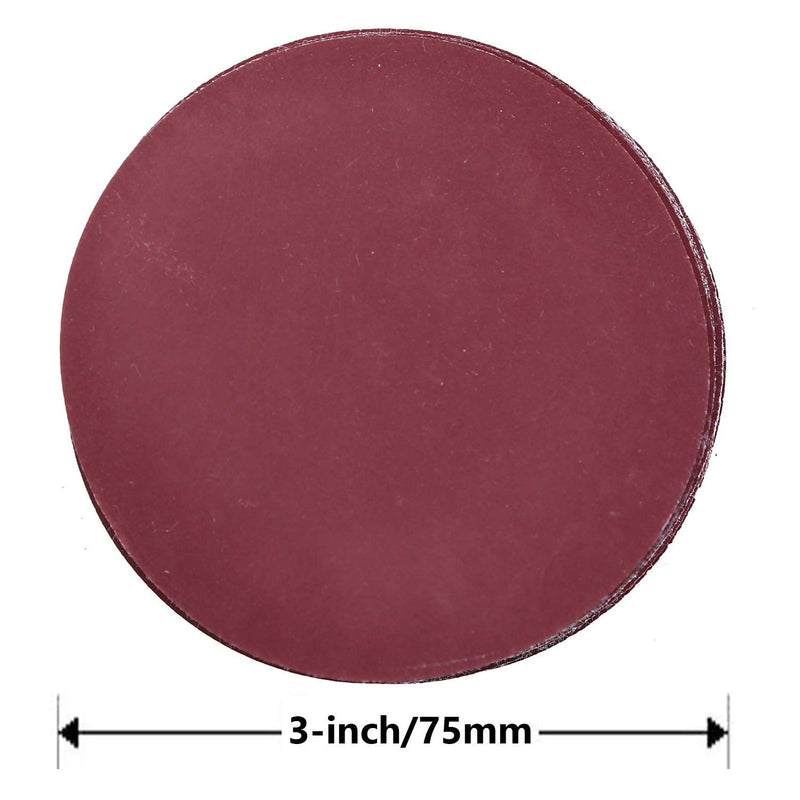 WCIC 100-Pack Disc Set 3 Inch No Hole Hooks Rotary Tool Sanding Discs, Aluminum Oxide Grit Sandpaper Pads 80/100/180/240/600/800/1000/1200/ 2000/3000 Grit for Grinder Tool - NewNest Australia