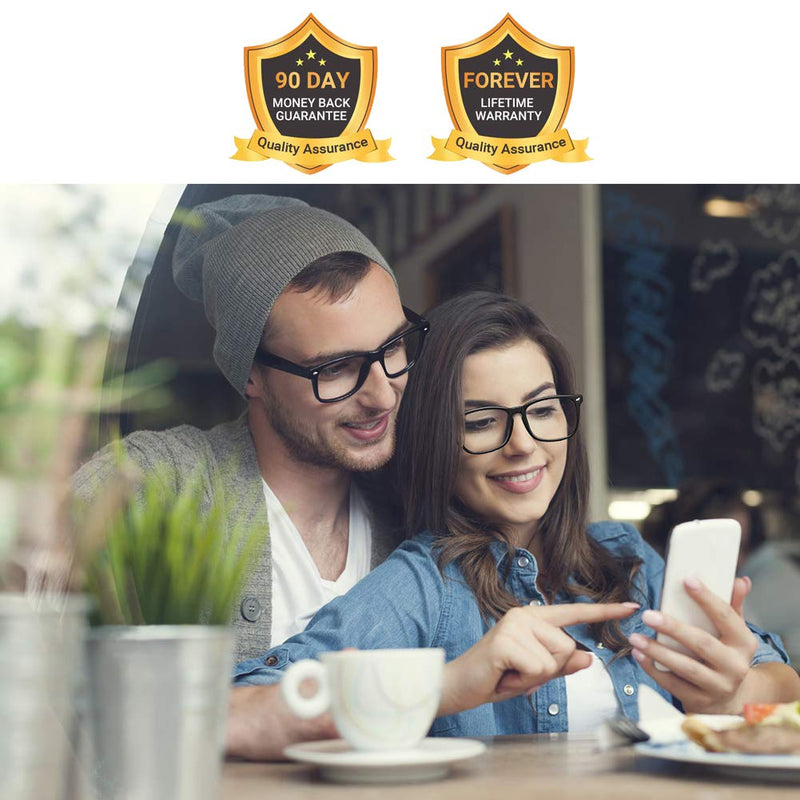 Blue Light Blocking Glasses - Women/Men 3Pack Computer Reading Gaming Anti Eyestrain Blue Light Glasses Non Prescription 1-black+douhua+clear - NewNest Australia