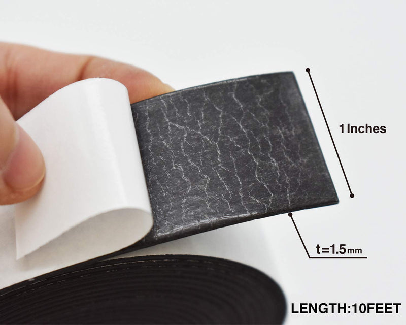 MagX Magnetic Tape with Adhesive 1"x10', Ultra Thick 60 mil, Magnetic Strip with Self Adhesive, Flexible Magnetic Roll Tape, Peel and Stick, Anisotropic Strong Magnets, Stationery, Office Supply - NewNest Australia