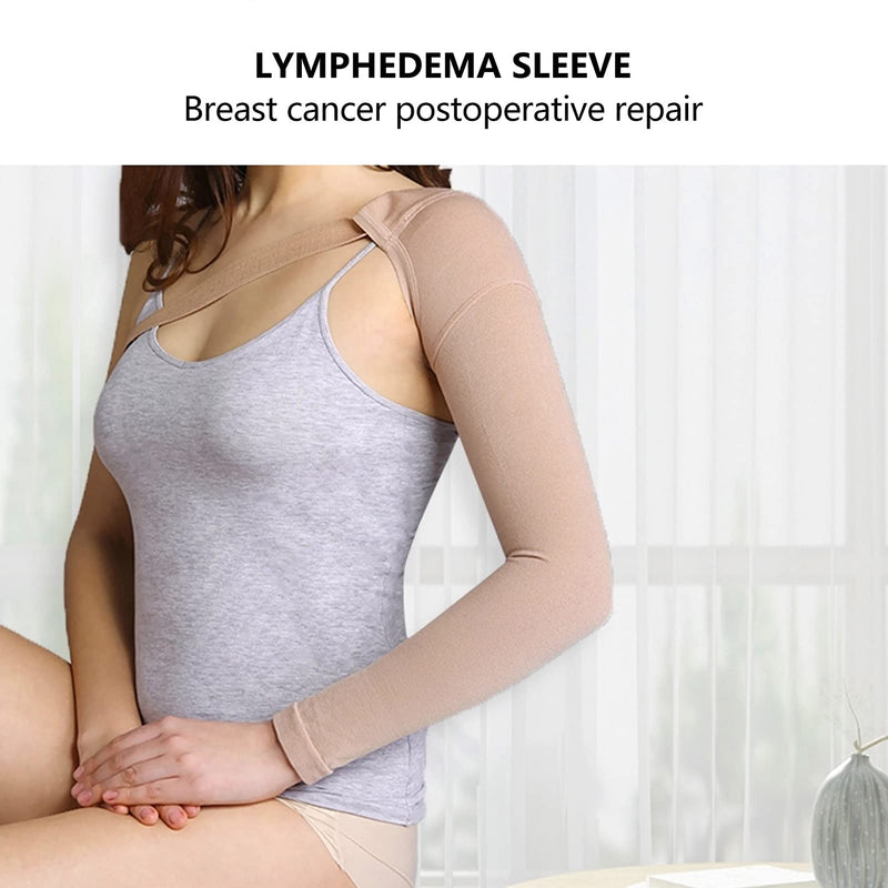 Compression sleeve after mastectomy, elastic lymphedema sleeve arm swelling arm lymphedema edema arm support for preventing arm lymphedema and other symptoms (S) S - NewNest Australia