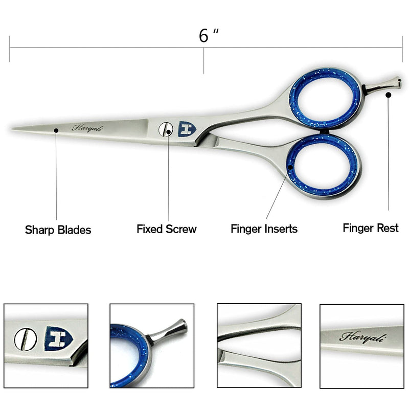 Haryali London Hairdressing Scissors - 6 Inch Professional Hairdressing Scissors For Men And Women - Hair Cutting Scissors - High-Quality Hairdressing Scissors With Leather Case - Premium Quality Hair - NewNest Australia