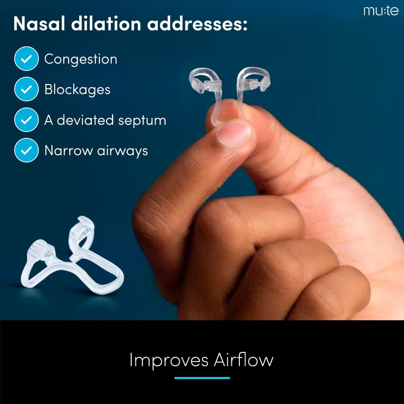 Rhinomed Mute Nasal Dilator for Snore Reduction - Anti-Snoring Aid Solution - Improve Airflow - Comfortable Nose Vents, Breathing Aids for Better Sleep - (Size Small, 3-Pk) 3 Pack Small - NewNest Australia