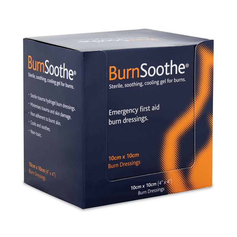 Reliance Medical Burnsoothe Cooling Gel Immediate Dressing For Burns In First Aid Sterile Burns Soothing, Non-Adherent, Non-Toxic, Minimize Trauma And Skin Damage, 10 Cm x 10 Cm, (Pack Of 10) - NewNest Australia