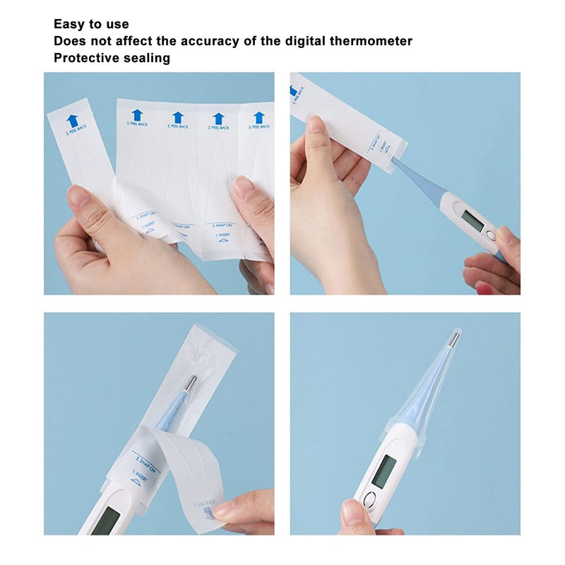 Pack of 50 Digital Thermometer Probe Covers Universal Safe Hygienic Oral Thermometer Cover for Thermometer Accessories 9.5 x 2.5 cm - NewNest Australia