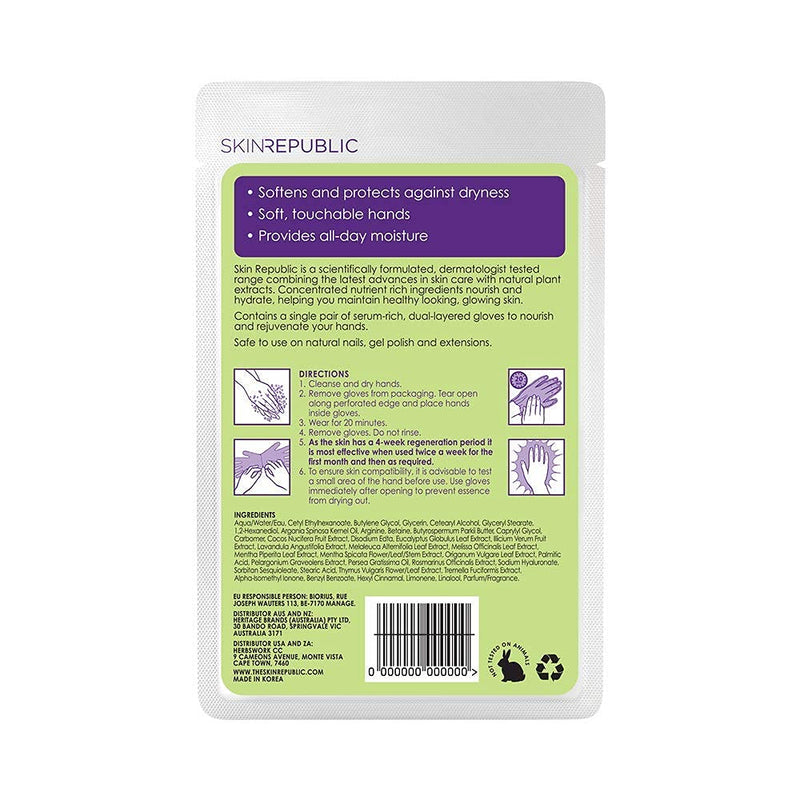 Skin Republic Ultra Nourishing Hand Mask Nourishing Hand Mask 64028 18g, Green, Avocado - NewNest Australia