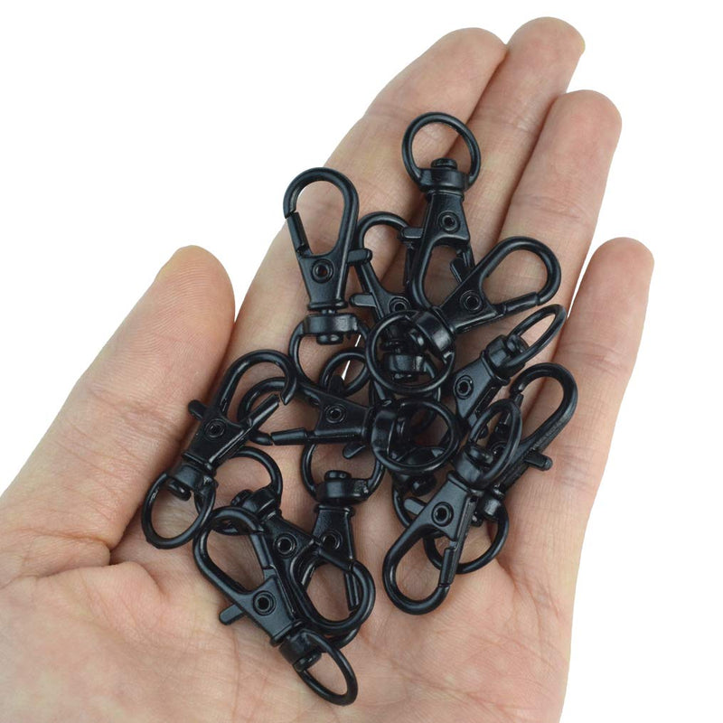 50 pcs Swivel Clasps Lanyard Snap Hook,cnomg Metal Swivel Lanyard Snap Hook Lobster Claw Clasp (Black) Black - NewNest Australia