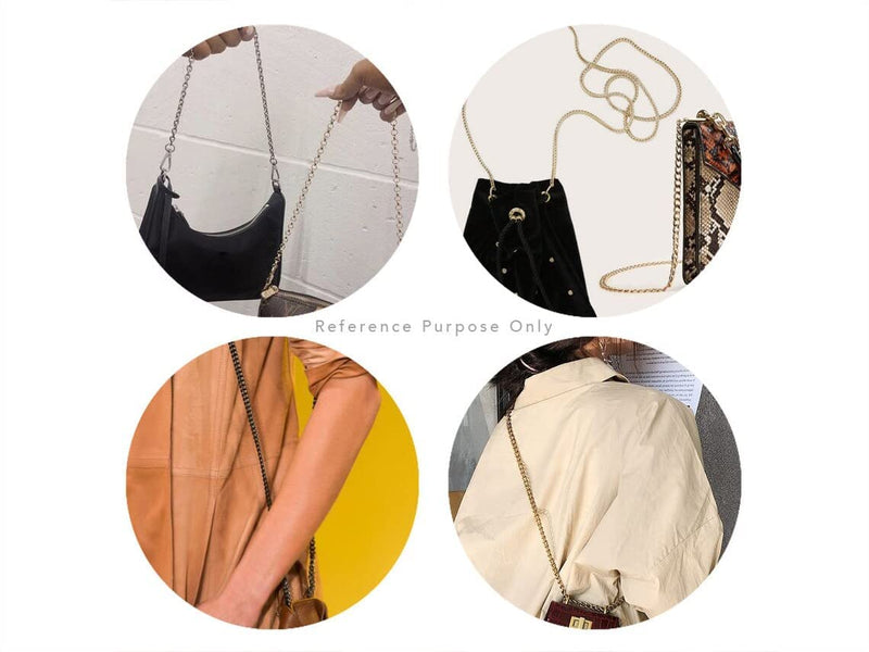 CRAFTMEMORE 55 Inches Purse Chain Strap, Crossbody Purse Handle Replacement, Metal Shoulder Handbag Accessories CH087 (Gold) Gold - NewNest Australia
