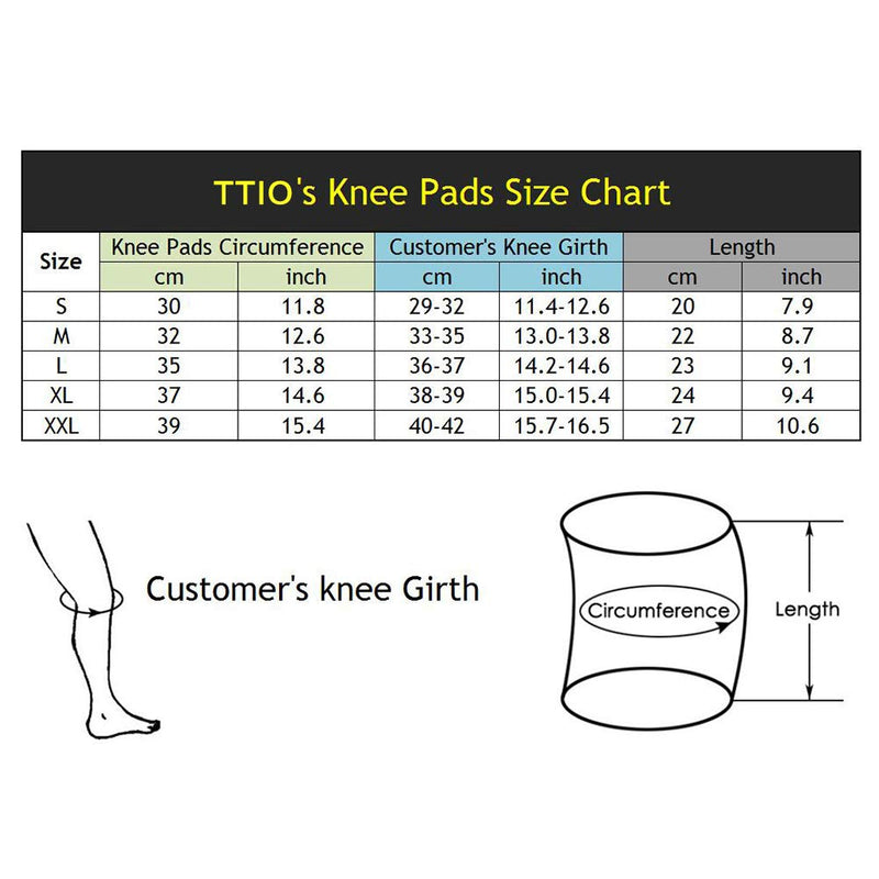 TTIO Knee Pads- Breathable Soft Lightweight Knee Padded for Skiing Skating Snowboarding Unisex Large - NewNest Australia