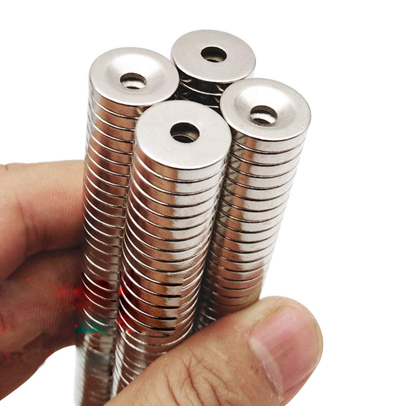 Multi-Use Refrigerator Magnets for Refrigerator Craft Project - Approximate 15x3mm with 3mm Countersunk Hole - 15 Pieces - NewNest Australia