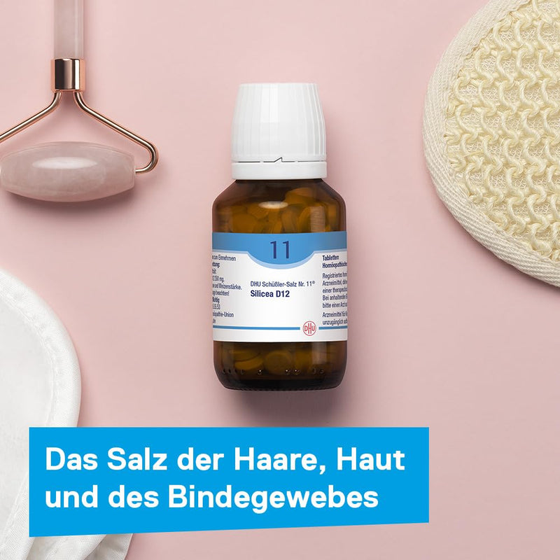 DHU Schüßler Salt No. 11 Silicea D12 - The mineral salt for hair, skin and connective tissue - the original - environmentally friendly in a medicine jar, 200 tablets - NewNest Australia