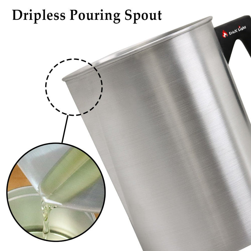 EricX Light Candle Making Pouring Pot, 4 pounds, Dripless Pouring Spout & Heat-Resisting Handle Designed Wax Melting Pot, Aluminum Construction Candle Making Pitcher - NewNest Australia