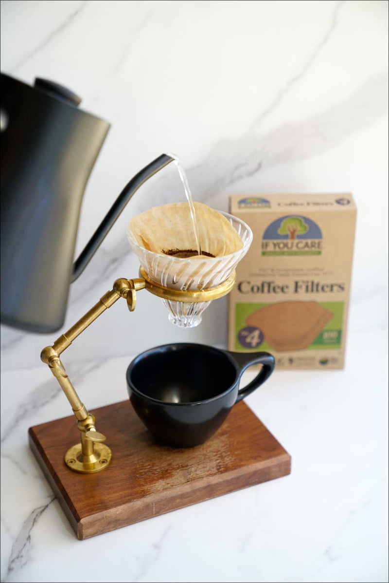 If You Care # 4 Cone Shaped Unbleached All Natural Compostable Coffee Filters, 100 Count (Pack of 1), Chlorine Free - NewNest Australia