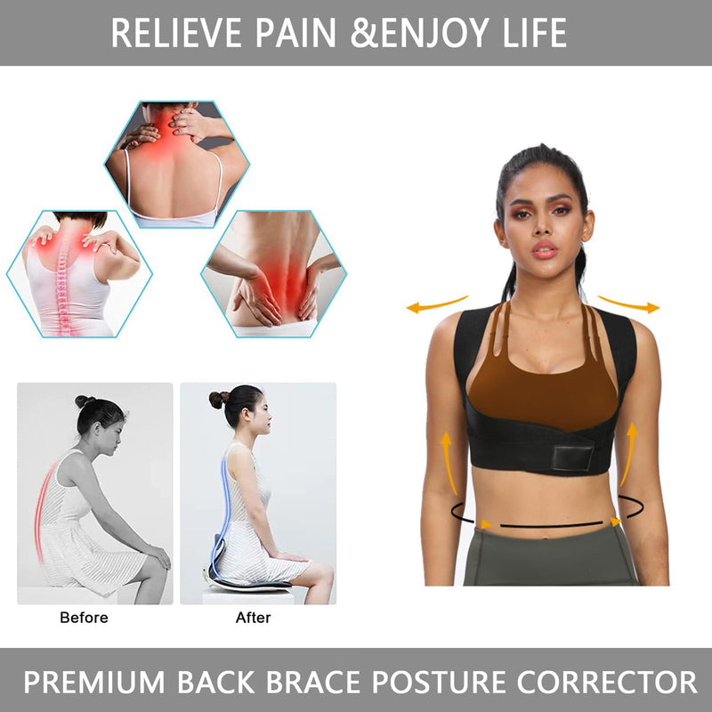 Youery Back Straightener, Posture Corrector Back For Men And Women, Adjustable Back Trainer For Lumbar Support, Back Strap For Shoulder, Relief Back Pain (M) - NewNest Australia