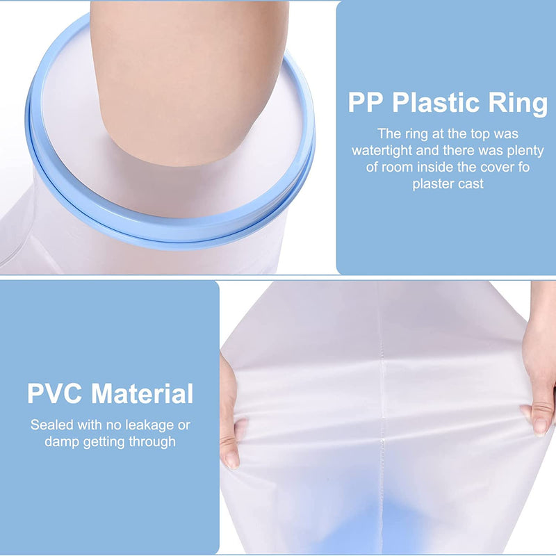 Fasola Leg Cast Cover Shower, Non-Slip Leg Cast Protector for Broken Thigh, Knees, Foot, Reusable Cast Bag Keep Foot Dry - XL Non Slip Bottom - NewNest Australia