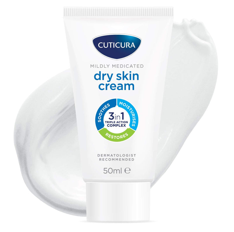 Cuticura Mildly Medicated Dry Skin Cream ml Advanced Moisturising Lotion For Very Dry and Sensitive Skin Suitable For Hands Feet and Body, Aloe Vera, 200 millilitre 200 ml (Pack of 1) - NewNest Australia