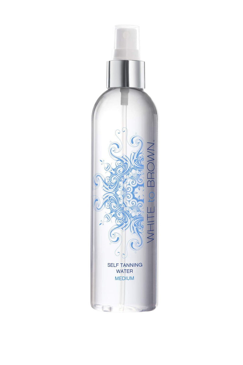 WHITE to BROWN Self Tanning Water (Medium). A Transparent Self-tan That Dries Instantly, With No Transfer For A Long-lasting, Natural-looking, Streak-free Golden Tan. 250ml - NewNest Australia