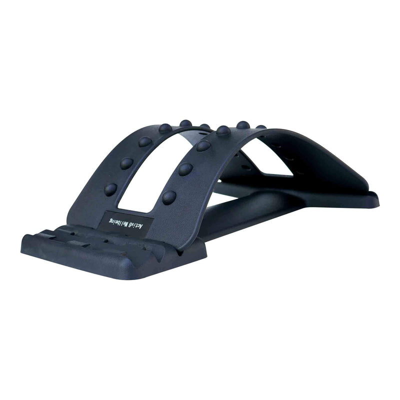 Magic Back Stretcher Lumbar Correction Pad Back Support Device Upper and Lower Back Spine and Muscle Pain Relief Relax Posture Corrector with Acupressure Points Black - NewNest Australia