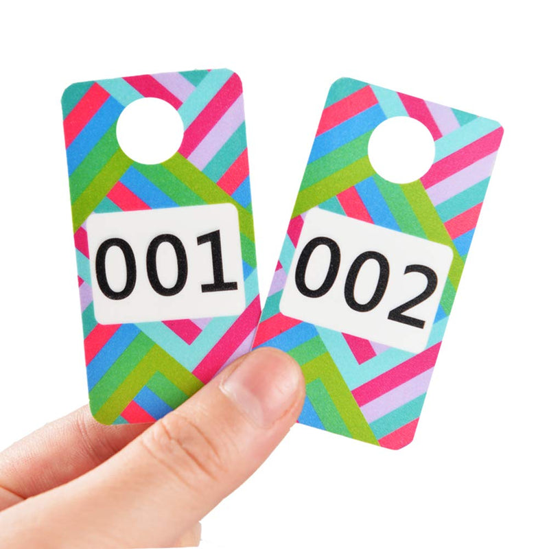 NewNest Australia - Zehhe 100 Pieces Reusable Consecutive Live Sale Number Tags with Normal and Reversed Mirrored Numbers for Facebook Live Sales and LuLaroe Supplies (001-100) 001-100 