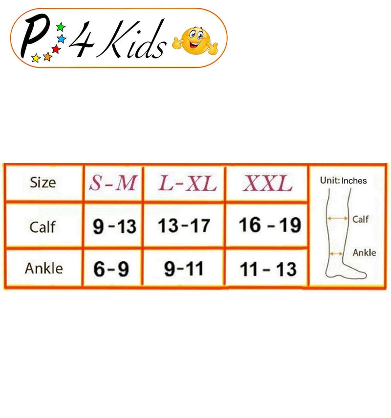 Presadee Kid's Ankle 15-20 mmHg Compression Foot Leg Open Closed Toe Sleeve Sock (Open Toe Beige, L/XL) Open Toe Beige Large/X-Large (1 Pair) - NewNest Australia