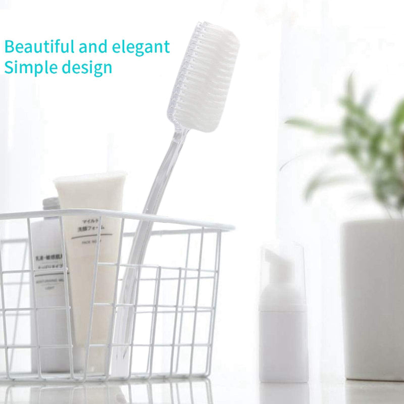 Mczcent Body Brush Dry Brushing Back Scrubber with Curved Plastic Long Handle Bath Shower Brush Dry Skin Exfoliating Cellulite Brush for men and women(Transparent Handle), XL - NewNest Australia