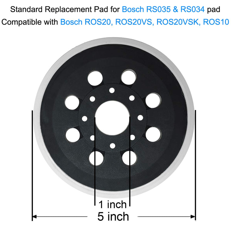 5 Inch Hook & Loop Replacement Sander Backing Pad for Bosch RS035 & RS034 - Compatible with Bosch ROS20VS, ROS20VSC, ROS20VSK, ROS20, ROS10 - NewNest Australia