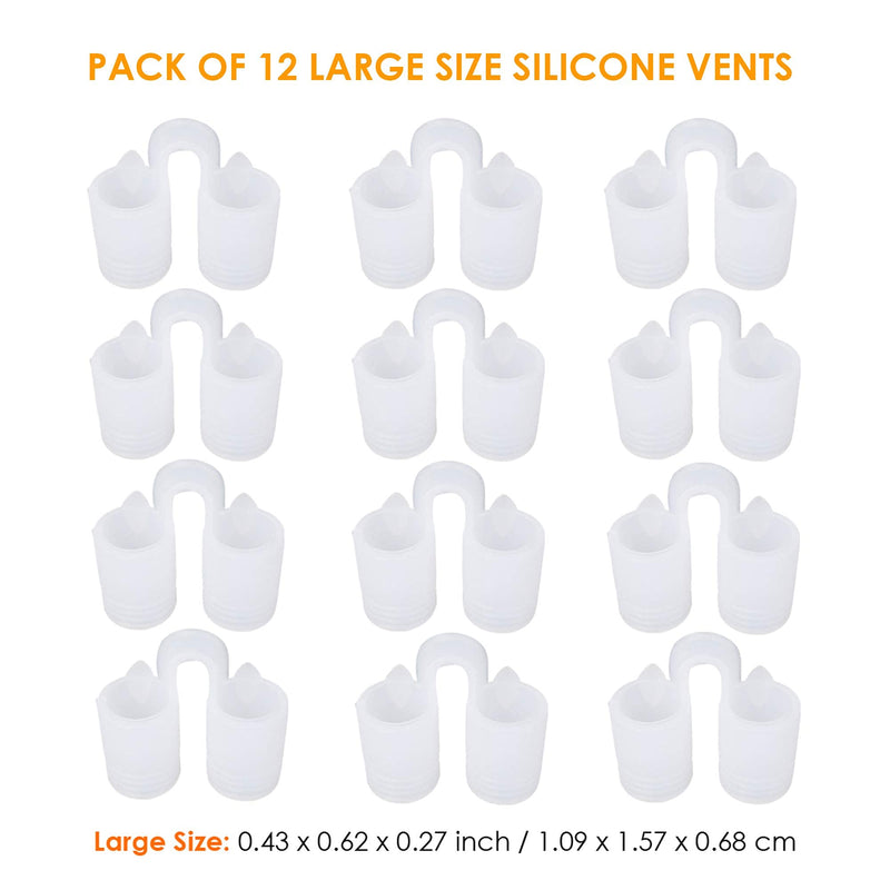 Premium Nose Relief Nasal Dilator - (Pack of 12 Large Size) Soft Silicone Vents - A Simple Solution for Sleeper - Perfect for Nasal Breathers by Mobi Lock Beauty - NewNest Australia