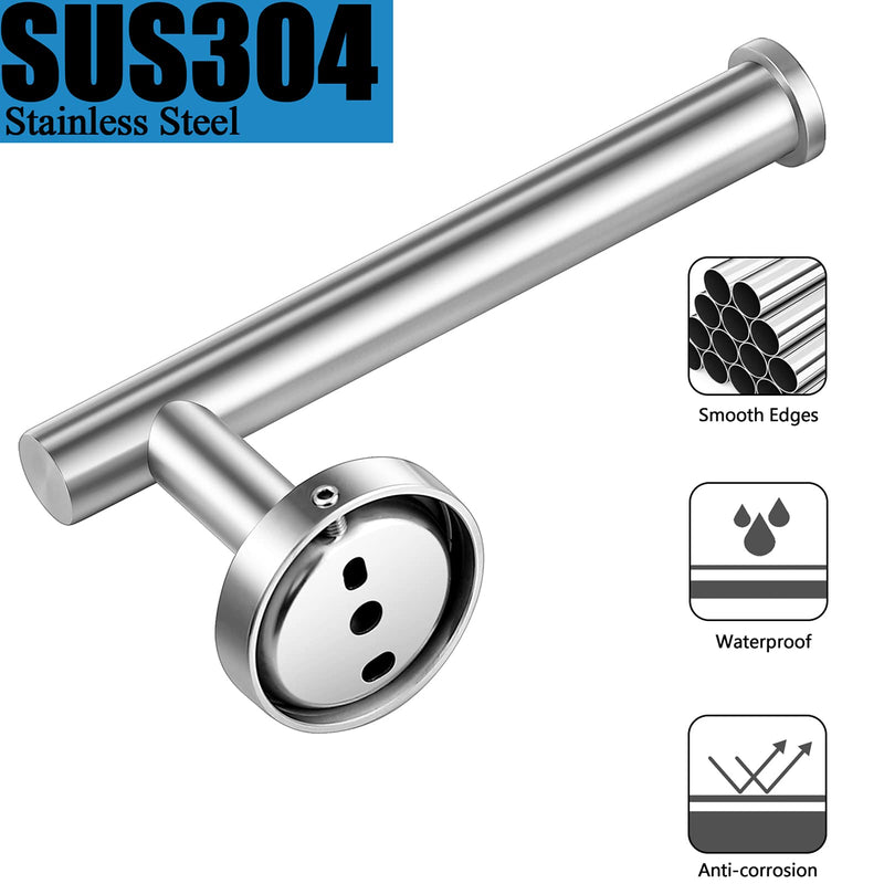 Pynsseu Brushed Nickel Toilet Paper Holder and Hand Towel Ring, 2 Pieces Bathroom Accessories SUS 304 Stainless Steel Wall Mount Hardware Set - NewNest Australia