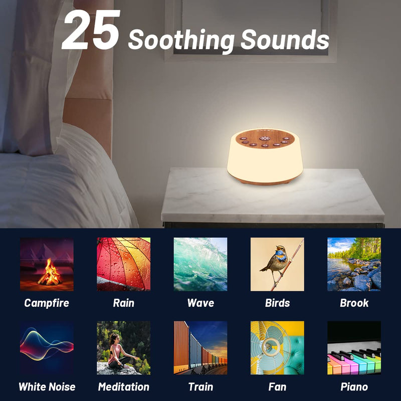 Color Noise Sound Machines with 10 Colors Night Light 25 Soothing Sounds and Sleep White Noise Machine 32 Volume Levels 3 Adjustable Brightness 5 Timers and Memory Function for Everyone - NewNest Australia