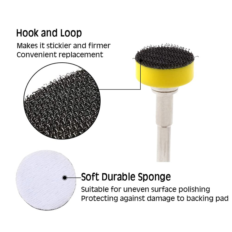 SPEEDWOX 5 Packs 1 Inches Hook and Loop Sanding Discs Pad Kit with Inch Shank Drill Attachment Backing Pads and Soft Foam Layer Buffering Pad 1“ (5 packs) - NewNest Australia