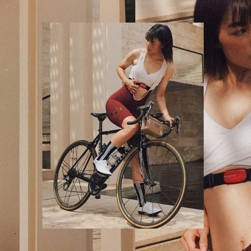 Magene H603 Chest Strap Heart Rate Monitor, ANT+ and Bluetooth Compatible with Fully Adjustable Strap, iPhone & Android Compatible Rose - NewNest Australia