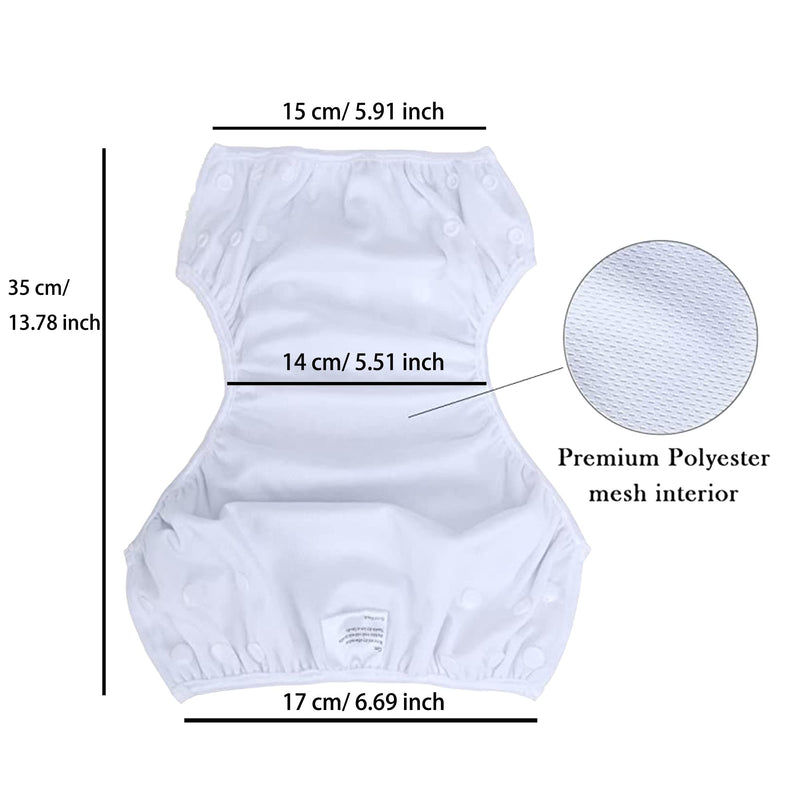 MIXIDON Reusable Swim Nappy Baby Swimming Nappies Adjustable Size Washable Nappy for Swimming Lesson 0-3 Years,Fish Scales+Butterfly+Flamingo Fish Scales+butterfly+flamingo - NewNest Australia