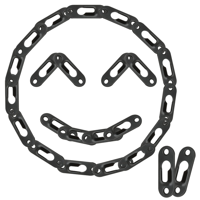Litoexpe 30 Pcs Single Keyhole Hangers Hanging Plate with 60 Pcs Screws, 43mm x 16mm Metal Keyhole Hanging Fasteners Brackets for Frame Mirror Picture (Black) Black 30Pcs - NewNest Australia