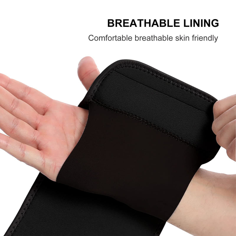 Wrist Splint Support Brace Compression Wrist Brace Elastic Adjustable Carpal Tunnel Support with Metal Strip for Sports, Fitness, Arthritis, Tendonitis One Size Single (Left Hand, Black) Left Hand - NewNest Australia