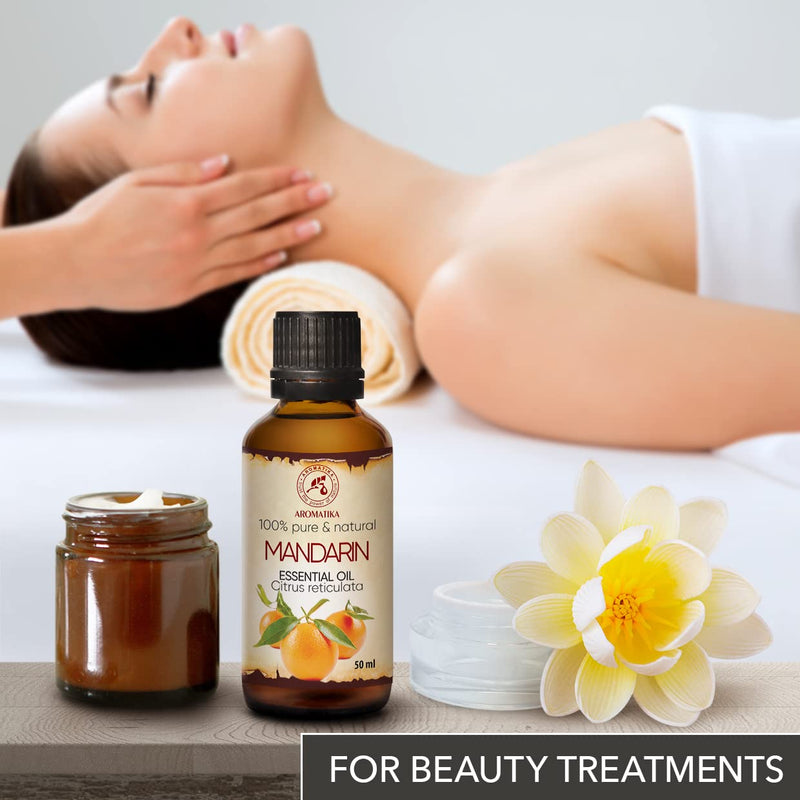 Mandarin Essential Oil 50 Ml - Citrus Reticulate - Italy - Pure & Natural - Mandarin Oil For Good Sleep - Aromatherapy - Relaxation - Oil Burner - Yellow Mandarin Oil - NewNest Australia