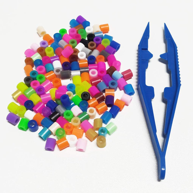 Three-Color Plastic Fuse Beads Tweezers Handmake Beads Crafts, Manual DIY Creative Craft Game Tool for Kids(1 Pack of 6 Tweezers,White,Green,Blue) - NewNest Australia