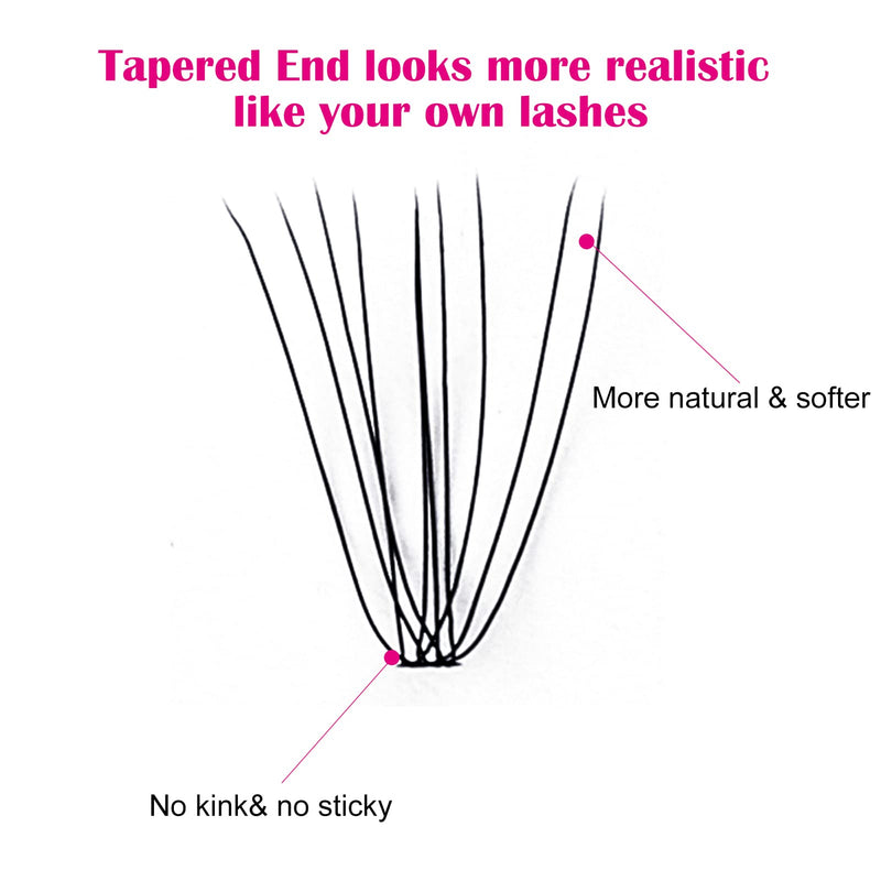 Fadlash Individual Lashes 10 Root Cluster Lashes 0.07mm C Curl 8-15mm Mixed Length 120pcs Self-Application for DIY Individual Cluster Lashes 8-15 mm 10D-0.07-C - NewNest Australia