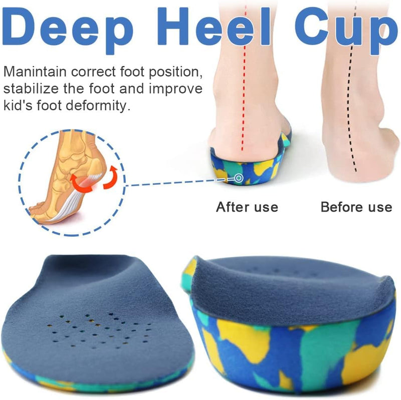 Ailaka Orthopedic Arch Insoles For Children - Comfort Insoles High Arch Orthopedic Cushioning Insole, Eva Foam Insoles For Children With Flat Feet And Plantar Fasciitis - NewNest Australia