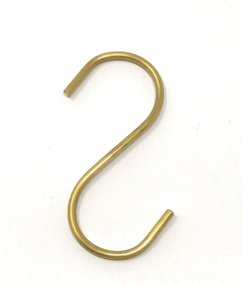 Br BRILLANTE Brass S Hooks Made from Heavy Duty Solid Brass for Hanging Kitchen Pots & Pans, Bird Feeders, Plants - NewNest Australia