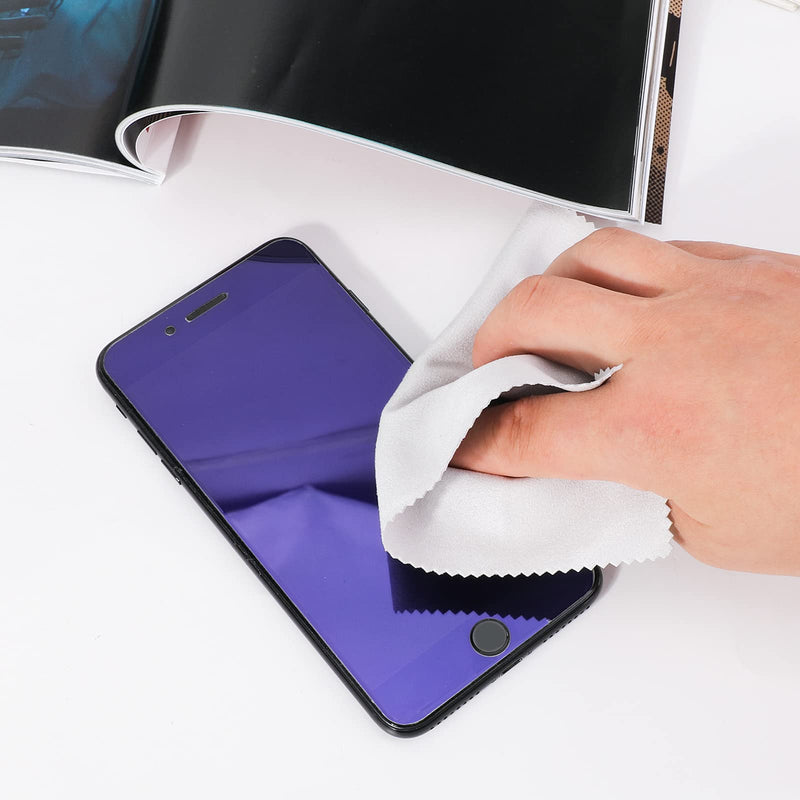 Hifot Microfiber Cleaning Cloth 12 Pack, Glasses Cleaning Cloth for Eyeglasses, Spectacles, Sunglasses, Camera Lenses, iPad, Tablets, Phones, LCD Screens and Other Delicate Surfaces Grey&black - NewNest Australia