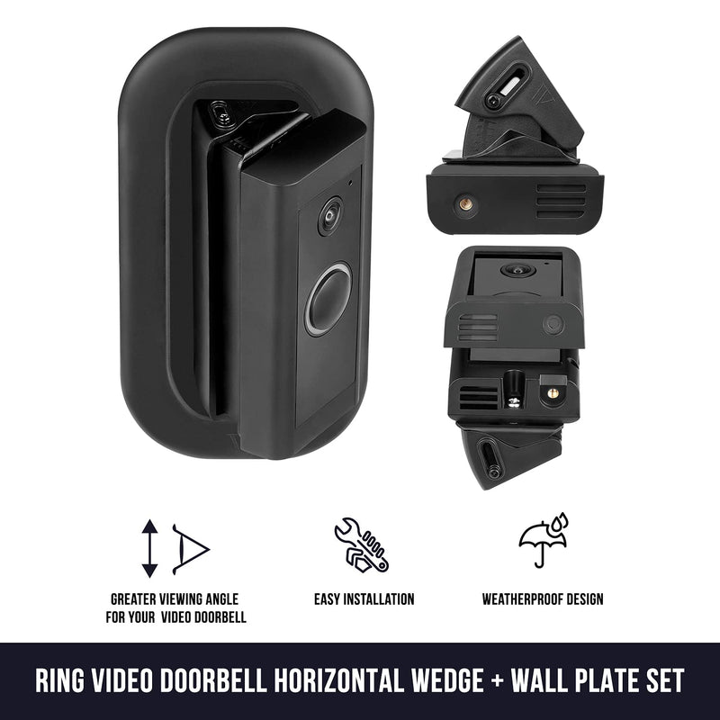 Wasserstein 35° to 55° Horizontal Adjustable Angle Mount and Wall Plate Compatible with Video Doorbell Wired - NewNest Australia