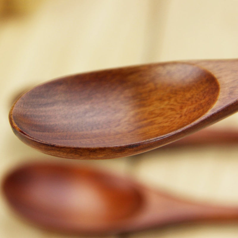 NewNest Australia - Wooden Spoon and Fork Set, Flatware Set, AOOSY Nanmu Wood Fork Spoon Chopsticks Travel Flatware Set Tableware with Bag, Brown Color 