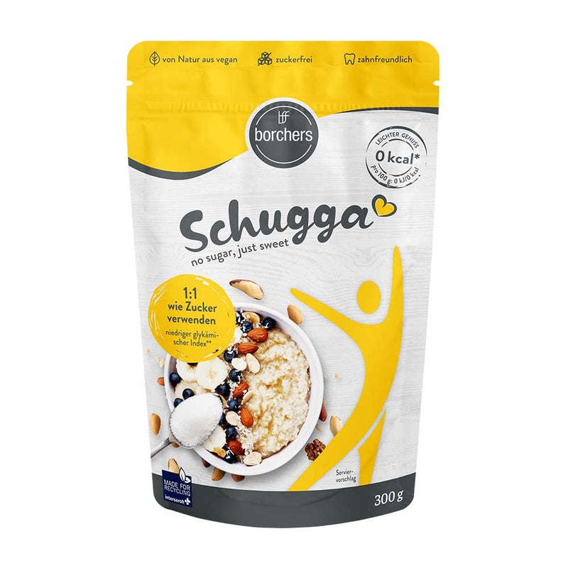 4x borchers Schugga 300g | No sugar, just sweet | Erythritol with sucralose | Crystalline sprinkle sweetness | Sugar alternative | Sweeteners | 4x 300g bags - NewNest Australia